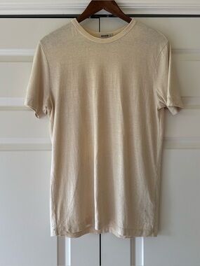 Buck Mason Mens Yuma Hemp Cotton Tee Salt - Small